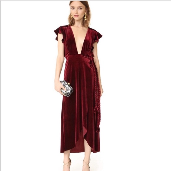 Misa Los Angeles Dresses & Skirts - NWT MISA Los Angelos deep burgundy velvet dress